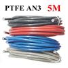 Motorcycle AN3 5m/lot braided Stainless Steel PTFE brake line hose FLUID HYDRAULIC hose PTFE brake line Gas Oil Fuel tube pipe