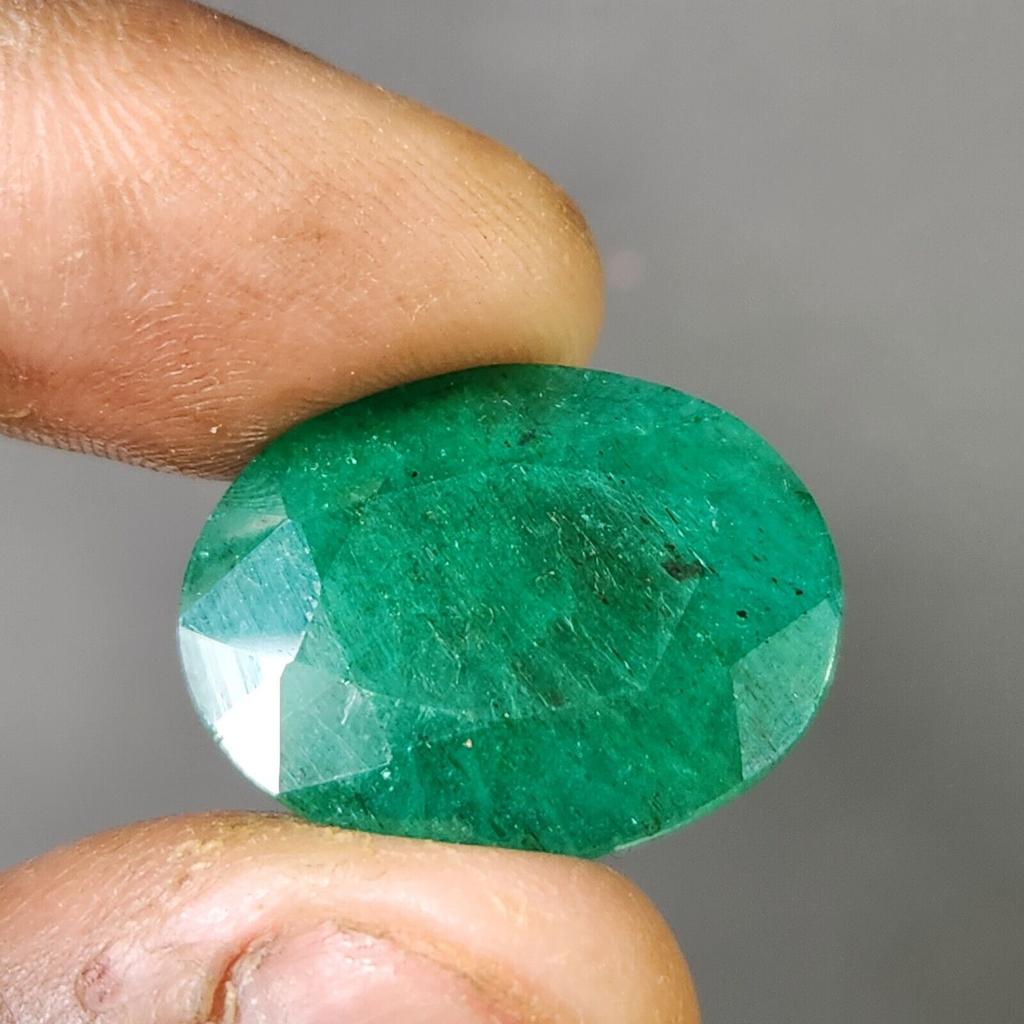 26.00 Cts Certified Natural Colombian Green Emerald Oval Cut Loose Gemstone