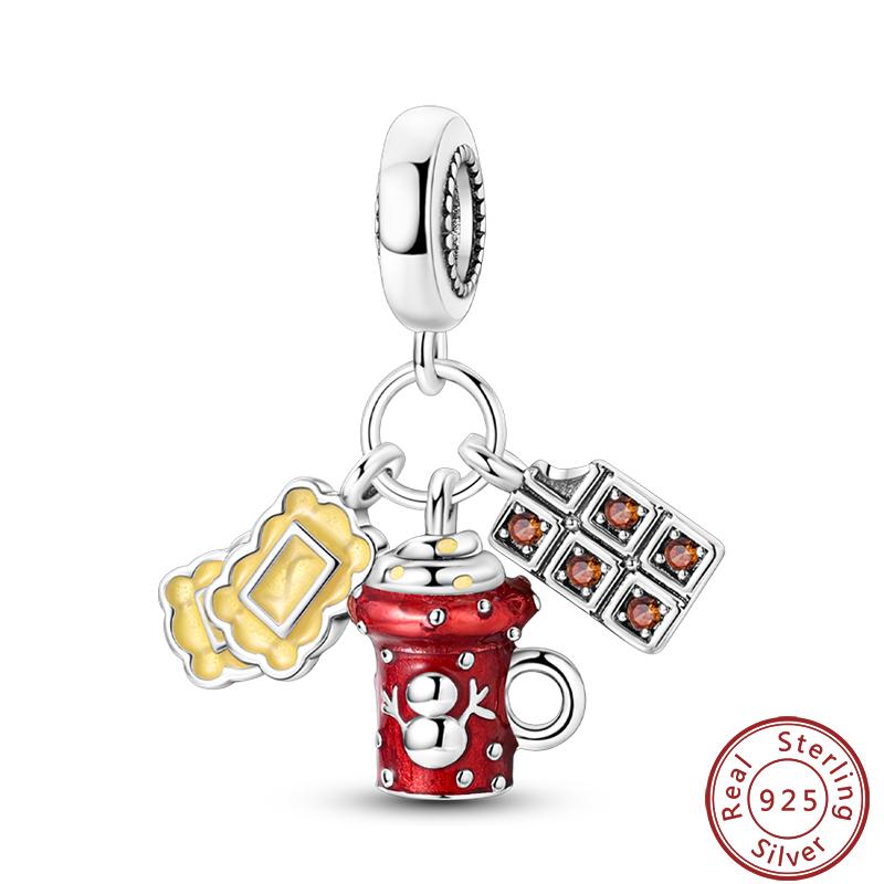 100% Copper Snowman Penguin Fireplace Warm Winter Series Charms Beads 3Mm Diy Fine Jewelry Making