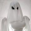 White Phantom Hooded Scarf For Horror Cosplay Stretchy Polyester Fabric Head Cover Ideal For Haunted House Event