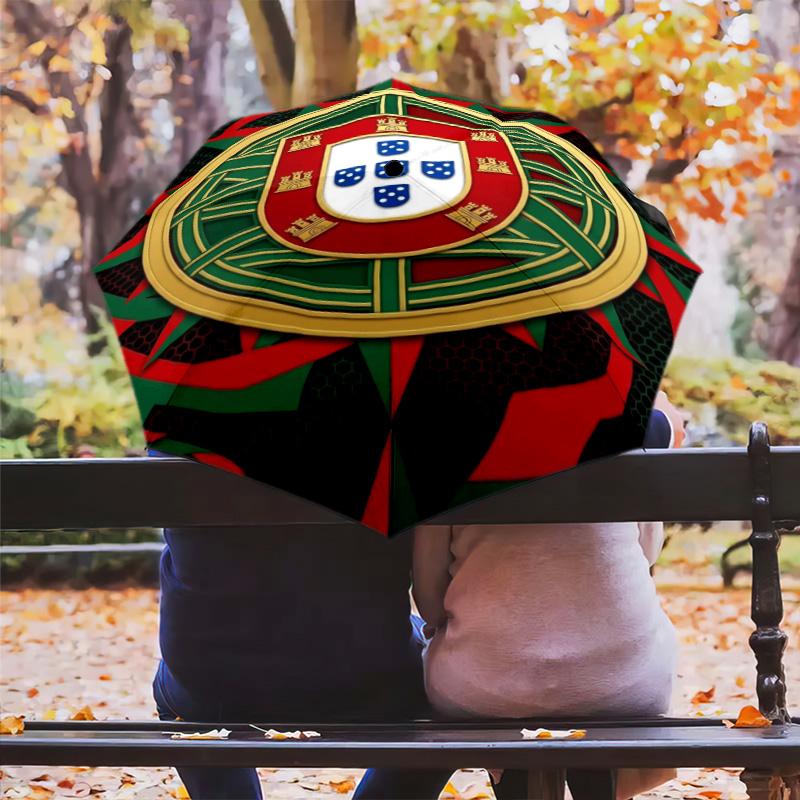 Portuguese Heritage Emblem Folding umbrella Umbrella durable Sun umbrella printing outdoor
