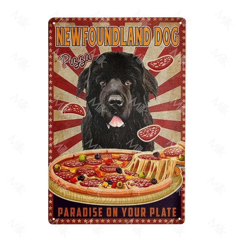 Metal Poster Newfoundland Dog Tin Sign Plate Retro Decor Cafe Home Pet Shop Bedroom Beach Vintage Home Decor Wall Art Plaque