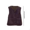 Fleece Vest for Women Casual Warm Single Breasted Button Trendy Gilet