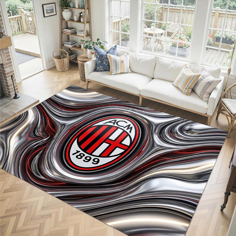 AC Milan Design Crystal Velvet Carpet Cozy Non?Slip Printed Rug For Bedroom Living Room Entrance