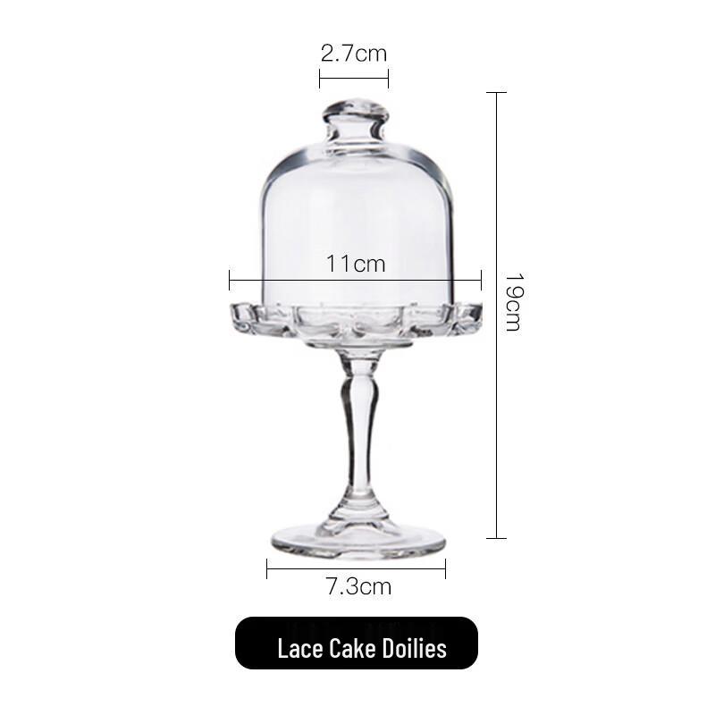 

High-footed Glass Cake Stand with Dome