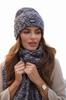 Winter Set Hat with Scarf Color Jeans Kamea-Dotto