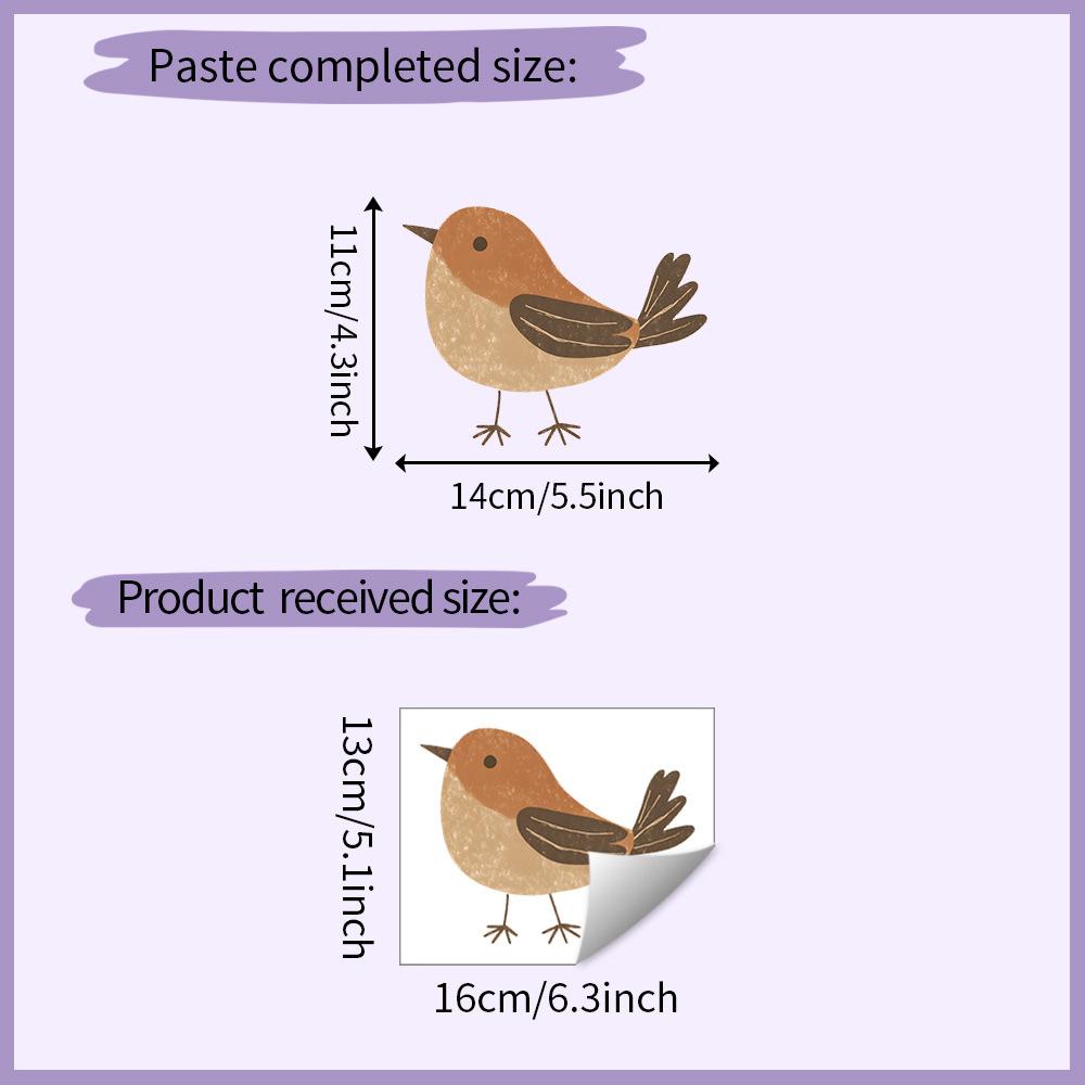 

Cute Sparrow Wall Sticker,5.9x6.3 Inch UV-Transparent Animal Print for Windows,Self-Adhesive Home Decor, Bird Decor wall sticker