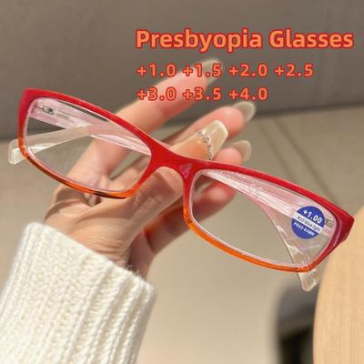 Fashion Multi Color Transparent Presbyopia Glasses Small Frame Anti Blue Light for Men and Women Spring Foot Design