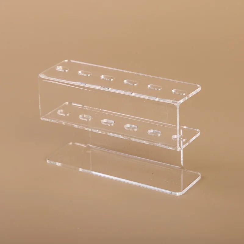 

6-Hole Acrylic Tweezer Storage Rack Professional Eyelash Extension Display Stand Space Saving Tweezers Organizer Makeup Tools