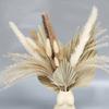19pcs Simulation Palm Leaf Reed Rabbit Tail Grass Pampas Grass Flower Bundle Bohemian Wedding Home Decor Flowers Bouquet