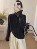 Women's 2025 Autumn/Winter Fashionable Designer Zipper Lapel Knit Sweater - Soft, Versatile, Slimming