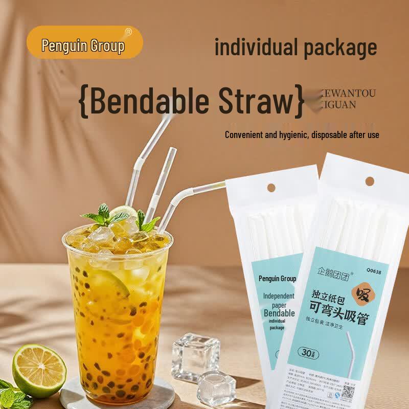 Qie E Tuan Tuan Individually Wrapped Bendable Straws