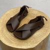 Summer new popular high-value wasteland style retro sandals women's foreign style flat bottom non-slip comfortable Roman sandals