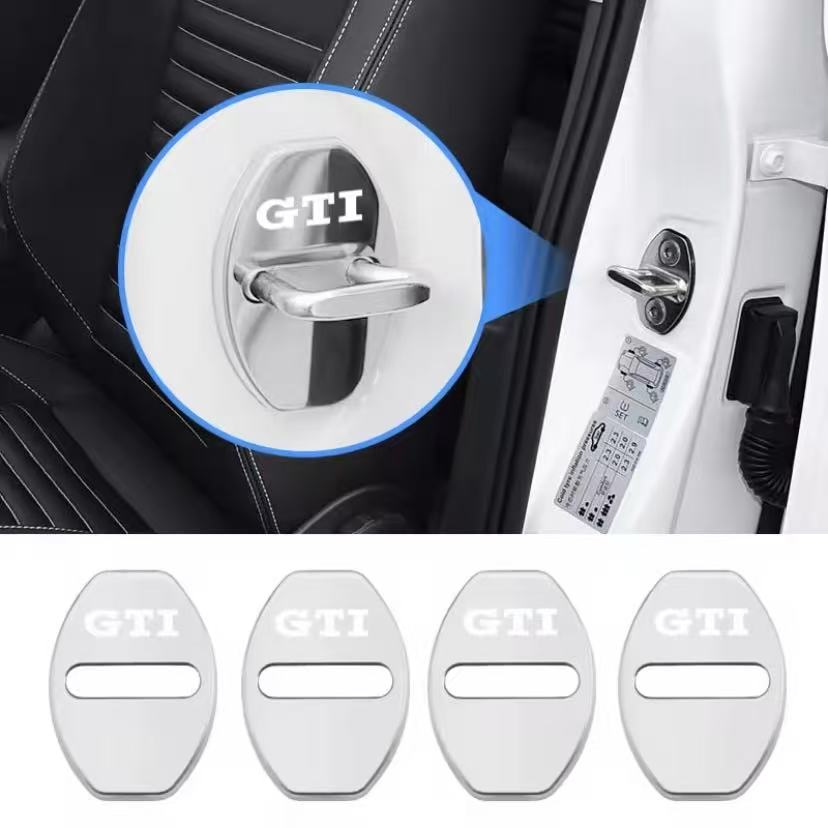 4Pcs Metal Car Door Lock Buckle Cover Protective Covers Hub Cap For VW GTI Polo Golf Passat B6 B7 B8 Tiguan Jetta T-ROC Taigo CC vhcp29
