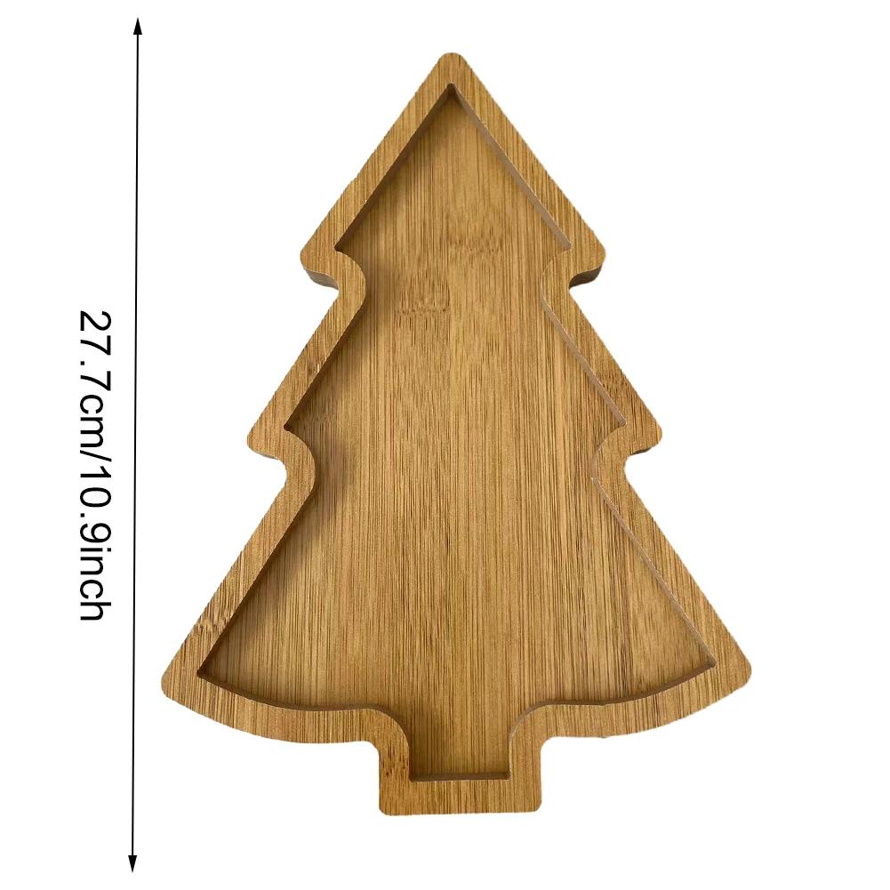 Christmas Tray Plate Elk Christmas Tree Appetizer Platter Sushi Dishes Salad Sashimi Wooden Shaped Candy Dish Snack Dessert