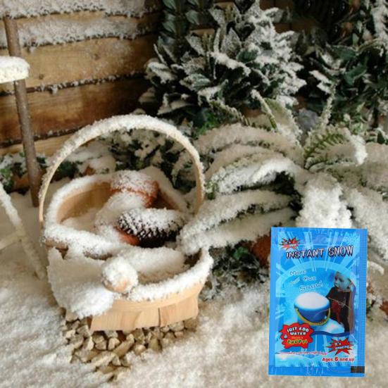 8st Konstgjord snö Realistisk snöflingaleksak Vattenexpansion Fake Snow Jul Utomhusdekoration