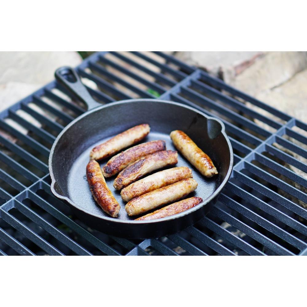 Nonstick Cast Iron Skillet Durable Oven Safe Cookware Pre-Seasoned Helper Handle Easy Clean Cooking Suitable Induction Gas