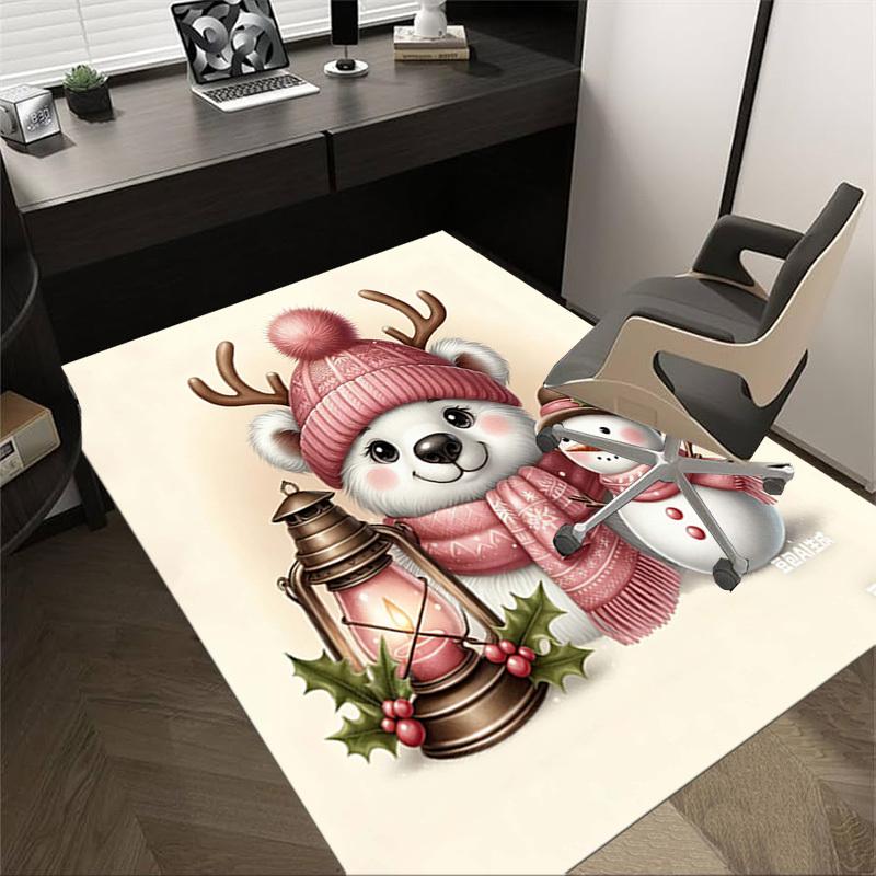 1PC polar bear snowman Extra Large Non Slip Floor carpet, Office, family, Studio   Large Area Rug Indoor Rugs, Bold Statement Piece