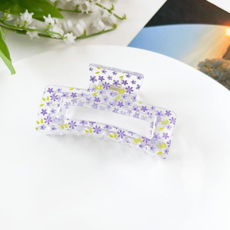 Sweet Fruit Heart-shaped Printed Grab Clip Shark Clip Simple and Fresh Semi-tied Hair Clip and Hair Accessory