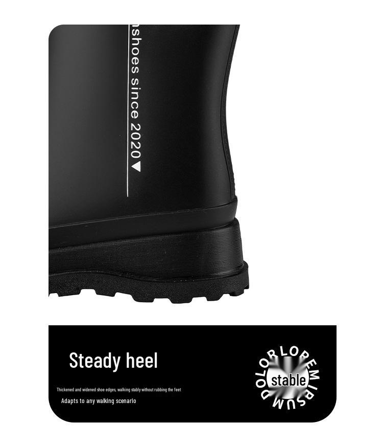 Damen Hohe Rutschfeste Gummistiefel - Wasserdichte Gummischuhe für Alle Jahreszeiten