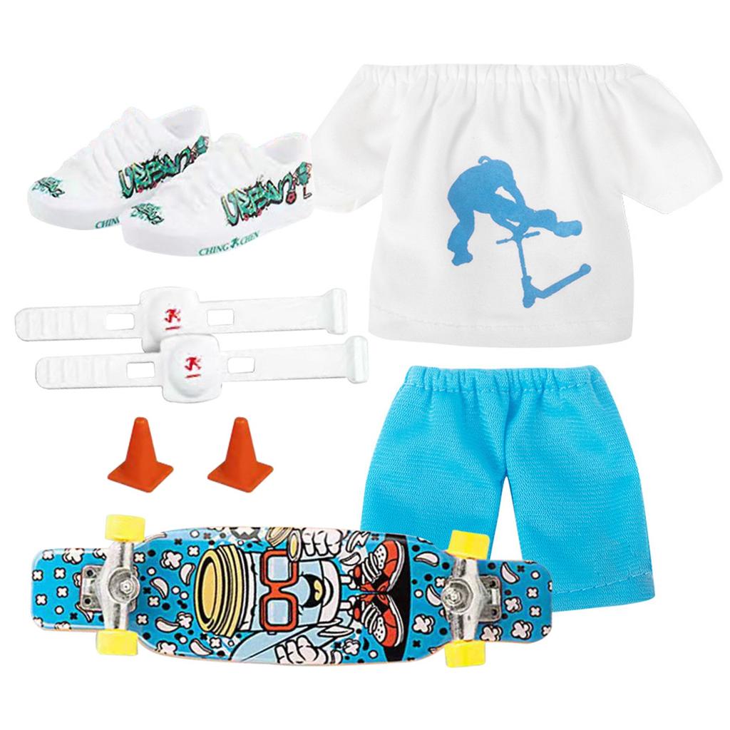 Mini Finger Scooter Set | Mini Finger Skateboard s kalhotami a botami