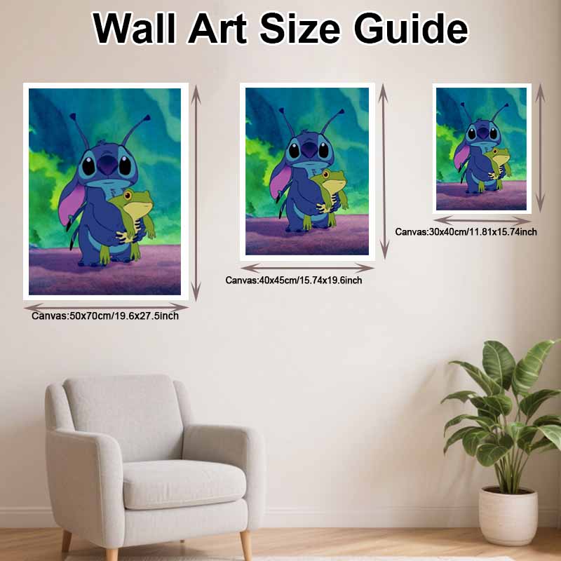 Disney Diamond Painting 5D DIY Stitch Frog Diamond Painting Art Diamond Painting Kit Adult/Beginner Gift Idea Home Decor