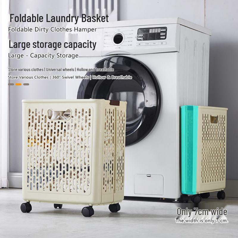 Foldable Laundry Hamper: Clothes Storage Basket for Bathroom or Toilet