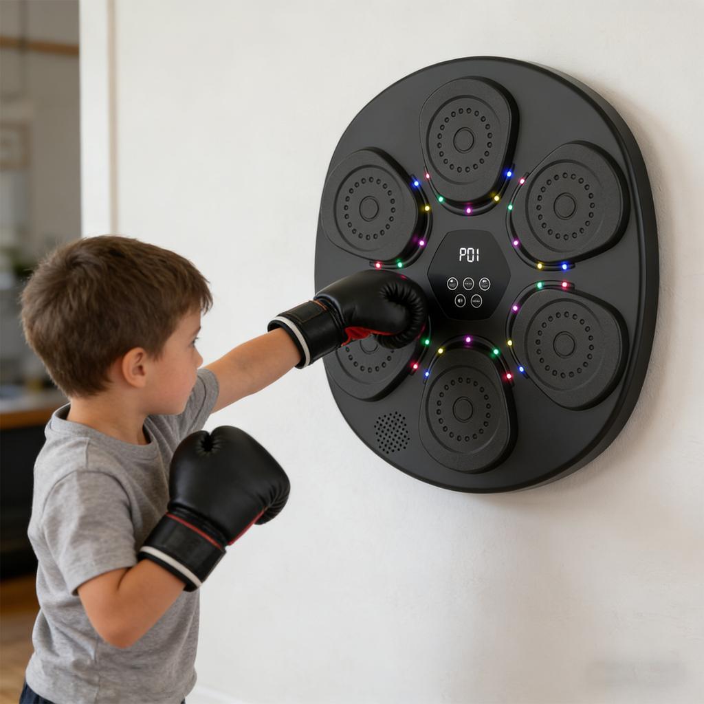 Music Smart Interactive Boxing Training Equipment BT Wall Mounted Boxing Workout Equipment Target for Adults Kids Gift for Men