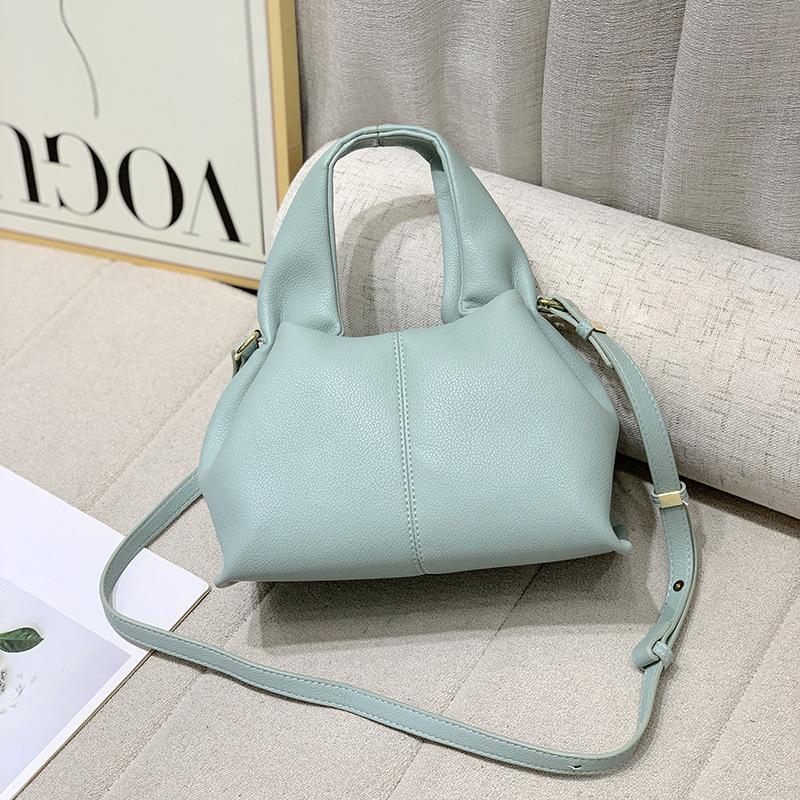 Lychee Pattern Soft Leather Niche Cloud Oblique Span Bag Fashionable Horizontal Long Shoulder Strap Single Shoulder Women'S Bag Bag
