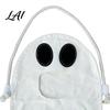 Funny Ghost Design Pouch Halloween Candy Bag for Kids Cute Fabric Treat or Trick Durable Holder Tote with Handle Spooky Snack Goodie Bags