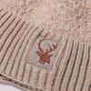 Knitted Hat Women's Stitching Antler Ear Protection Thick Warm Hat Women's Winter Wool Hat