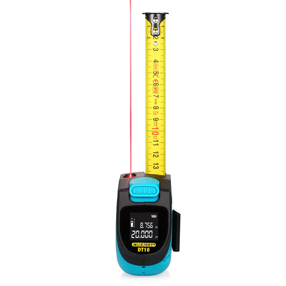 Buy MiLESEEY 2 In 1 Digital Laser Distance Meter Tapeline Rechargeable ...