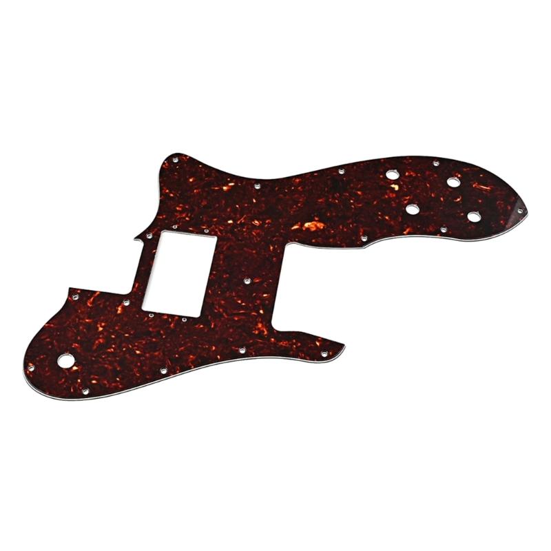 3 Ply 16 Holes Guitar Pickguard Scratch Plate Single H Pick Guards for 6 String Standard Bass Guitar Musical Instrument