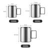 Camping Cup Tableware Nature Hike Travel Picnic Portable Mug Cupped Stainless Steel Water Cup Mug with Foldable Handle Cookware