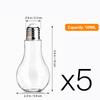 Plastic Light Bulbs, 100ml Clear Fillable Ornaments, Plastic Light Bulbs Candy Jars for Crafts, Decorative Centerpieces, Party