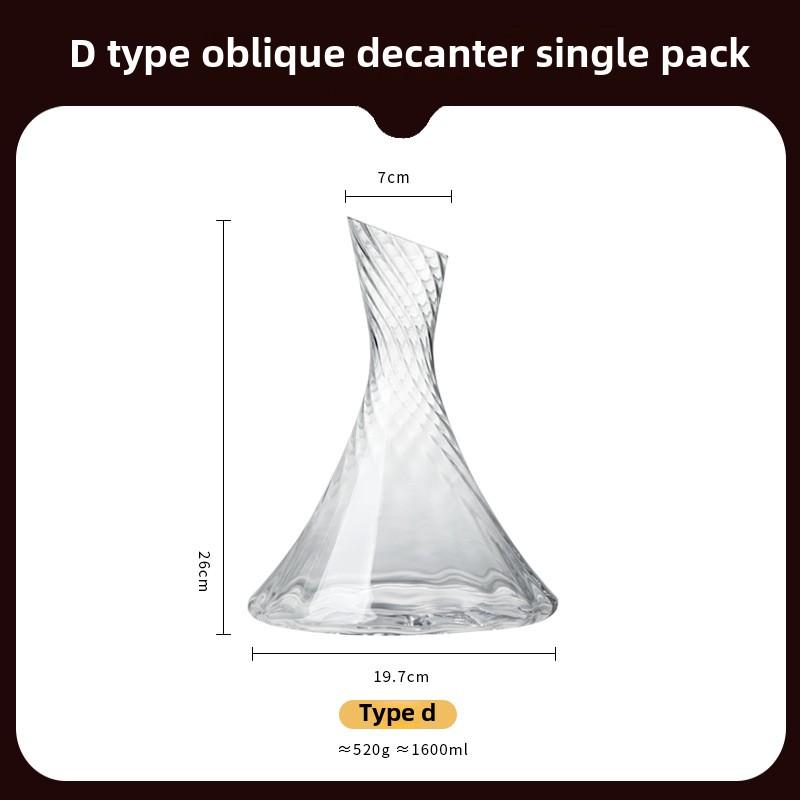

BRHandmade Crystal Glass Wine Set Modern Minimalist Slanted Mouth Wine Whiskey Tequila Decanter Originality Glass High Footed CupEY