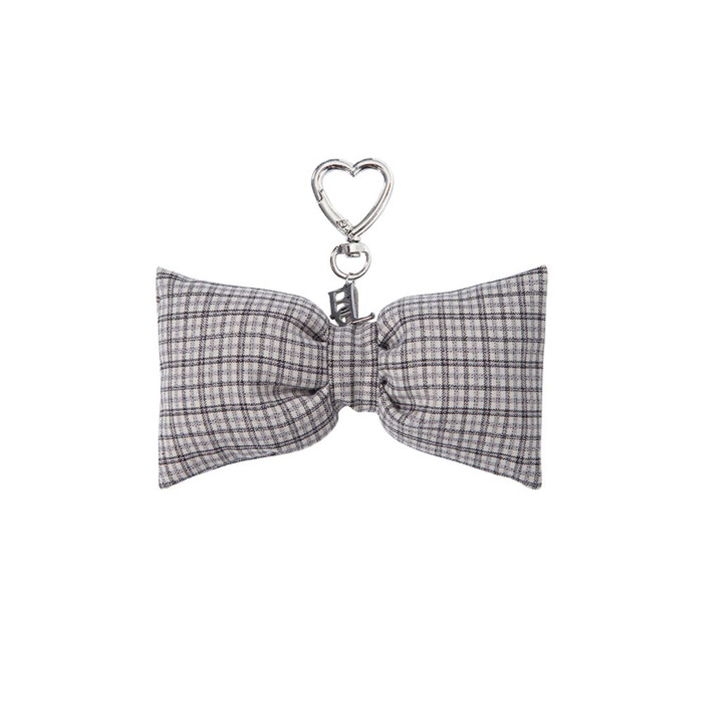 

bellialeu CHECK RIBBON KEYRING-GRAY GRAY OS