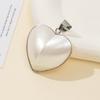 Shell Heart Pendant Necklace With Beaded Edge Handmade Jewelry For Women