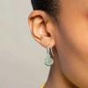 1 Pair of Retro Style Imitation Jade Earrings, High-end Quality, Lightweight and Luxurious.