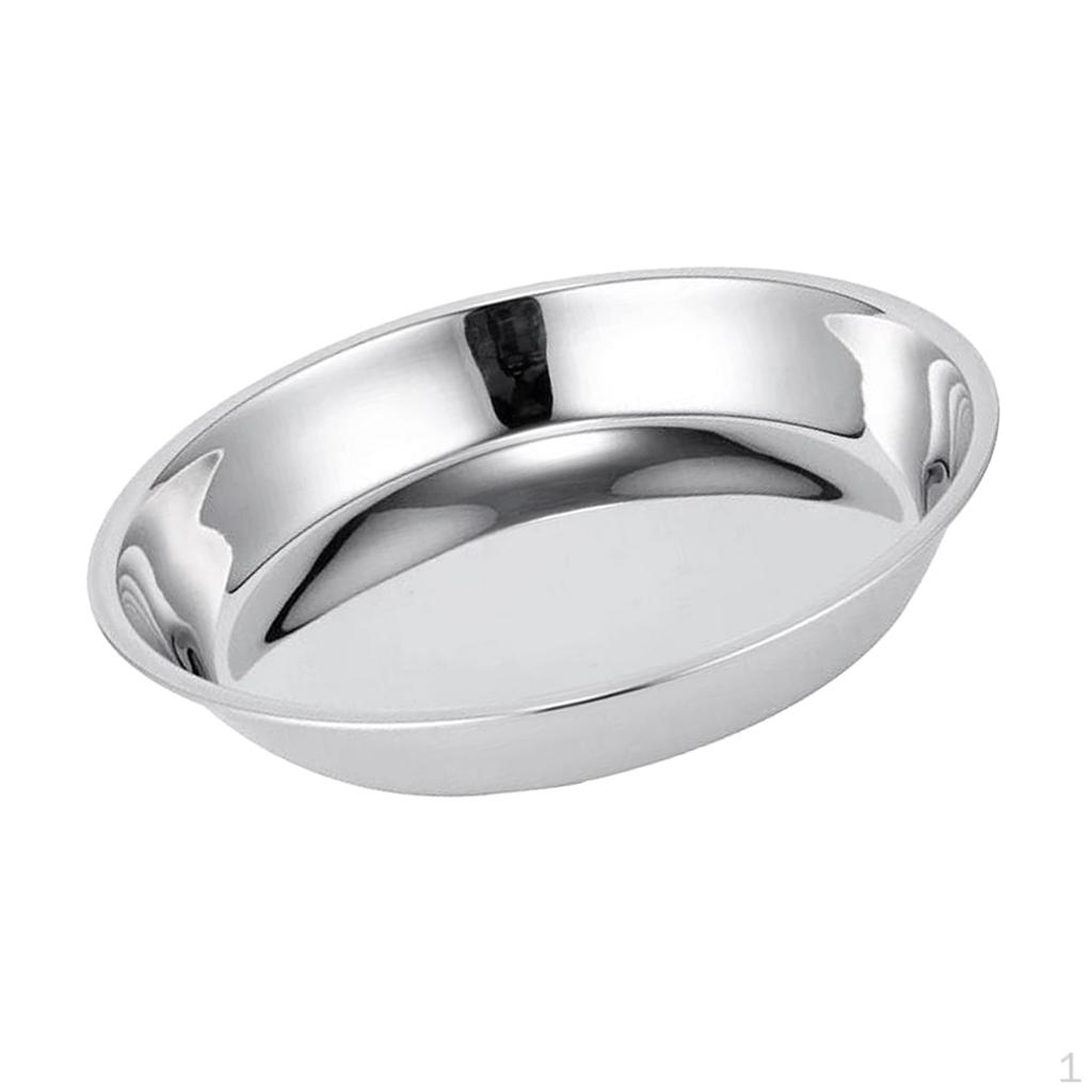 

Hotel Restaurant Dinner Plate Stainless Food 24CM