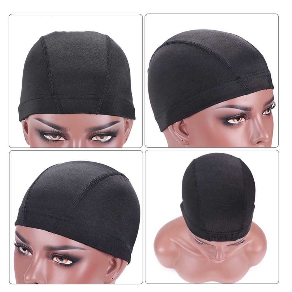 Black Elastic Breathable Dome Cap Stretchy Caps Weave Cap Wig Accessories Wigs Cap Hair Net