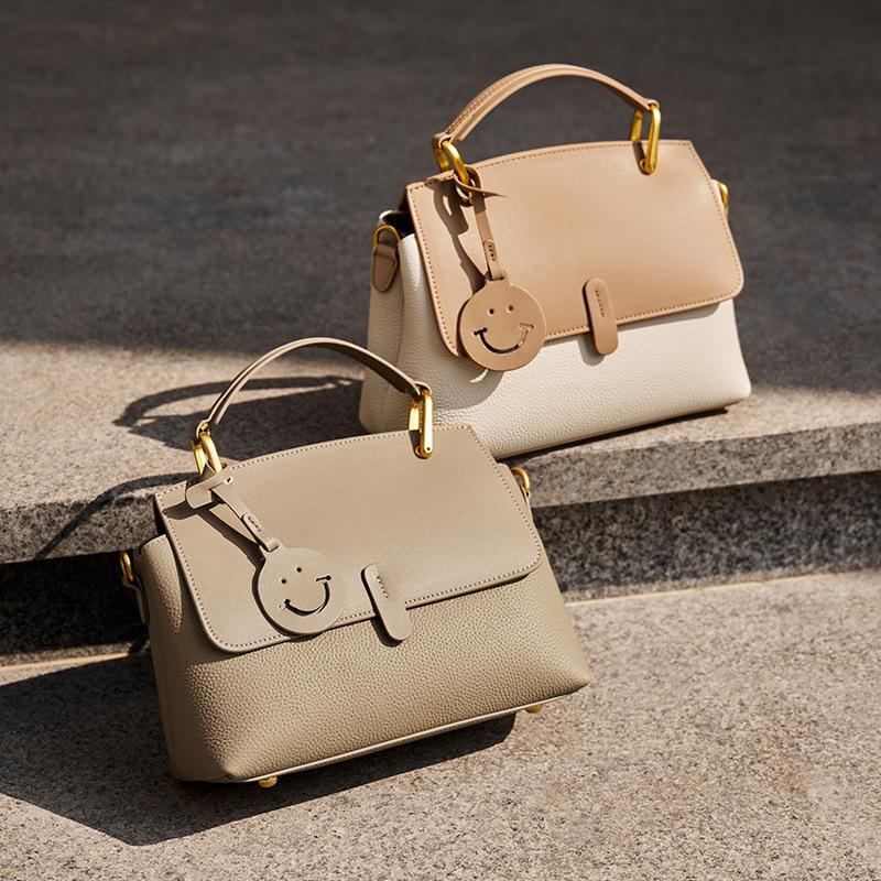 Mrs. Qiao High-End Bag for Women 2025 New Genuine Leather Handbag Women's Crossbody Bag Mom Bag Fashion Women's Bag