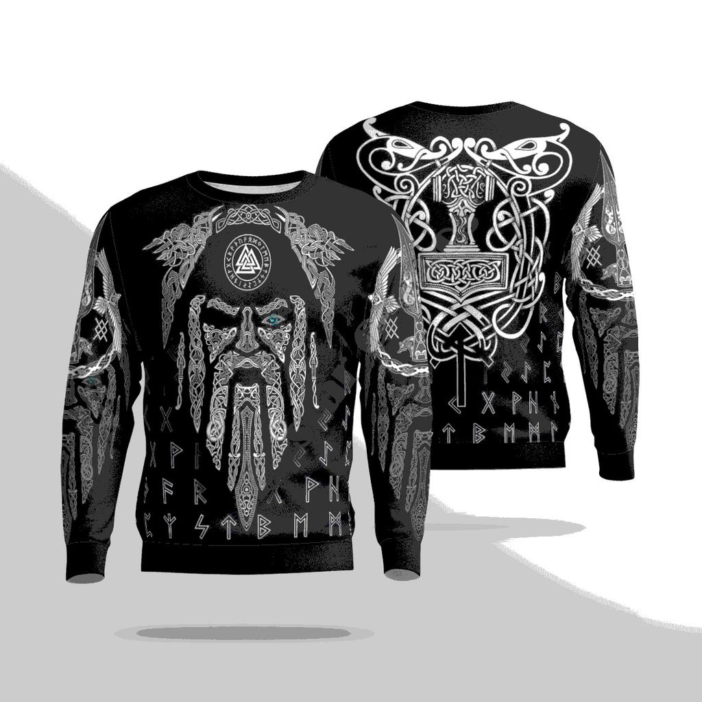 Herren Pullover Sweatshirt Frühling 3D Digital Tattoo Gedruckt Locker Lässiges Oberteil