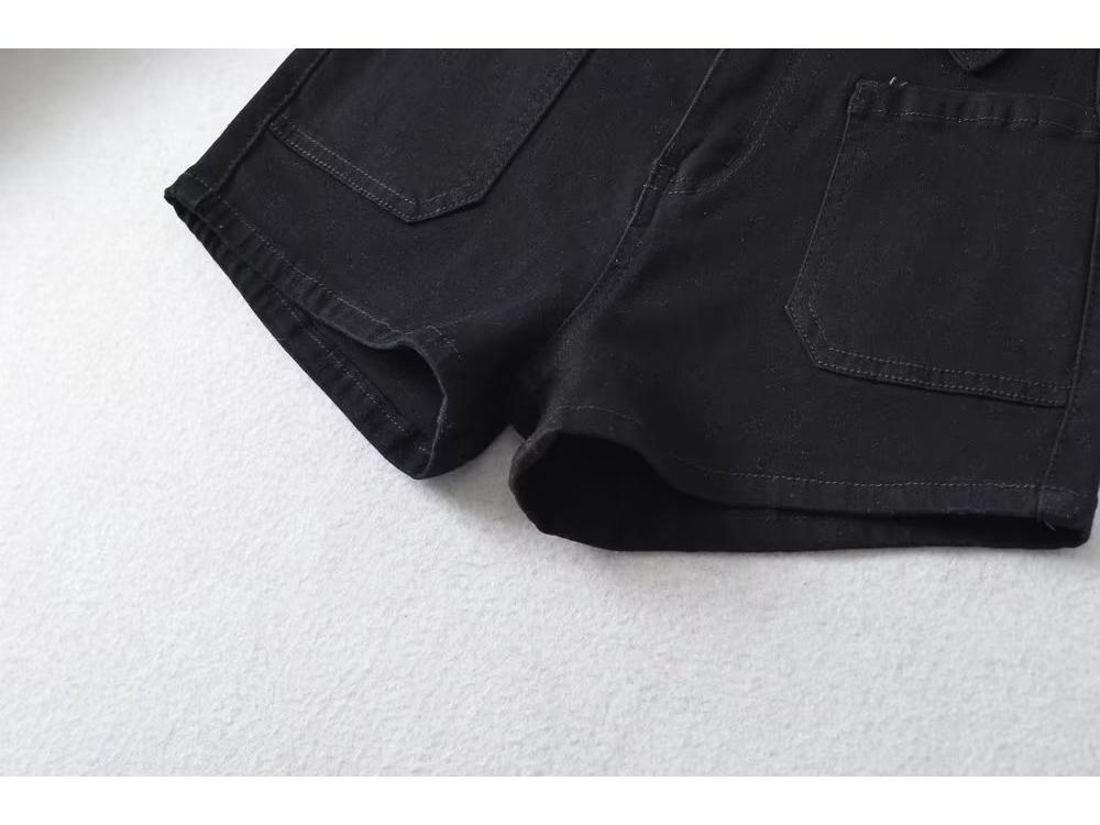 2023 Retro High-Waist Denim Shorts for Women – A-Line Slimming Straight Leg