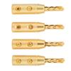4pcs BFA Banana Plug Brass Gold Plated Open Screw Speaker Wire Connectors for 7mm Cable Diameter