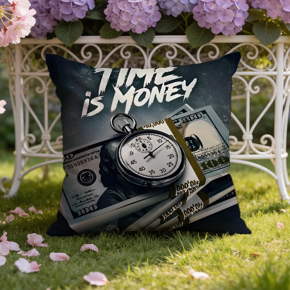 Movie T-Time is Money Cushion Cover Home & Car Dual-Scene Pillow Cover: Reversible for Premium Comfort