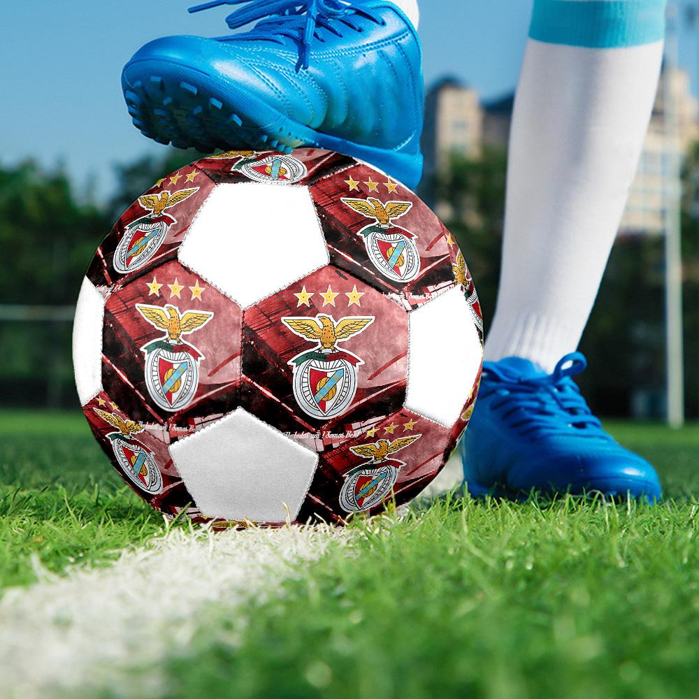 1 Stück SL Benfica Logo Größe 5 Fußball PragHallenfußball Bunt Alle Altersgruppen Maschinengenäht PVC Wettkampfbereit Langlebig Hoher Rückprall