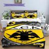 AEK FC Pattern Bedding Set Quilt Cover Pillowcase Home Decor Gift (1 * Duvet Cover + 2 * Pillowcase, Without Core)