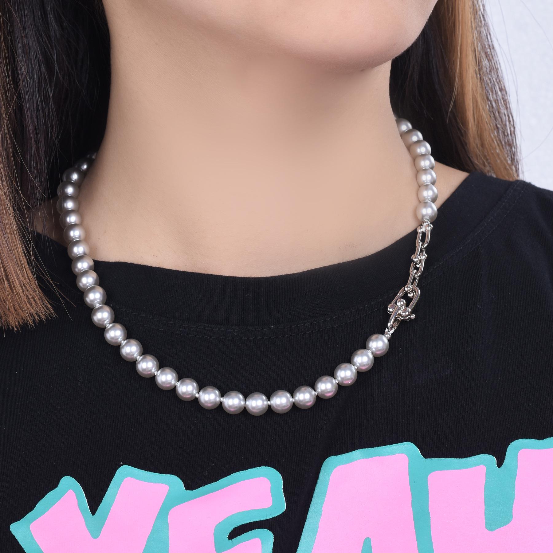 

Shijia Pearl Clavicle Necklace: Elegant Japanese & Korean-Inspired Style for Women