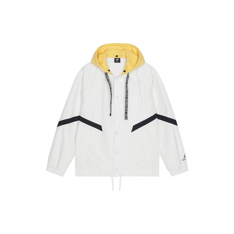 New Balance Logo Alphabet Printing Contrasting Colors Hooded Jacket White Men s AMJ13361-IV XXL